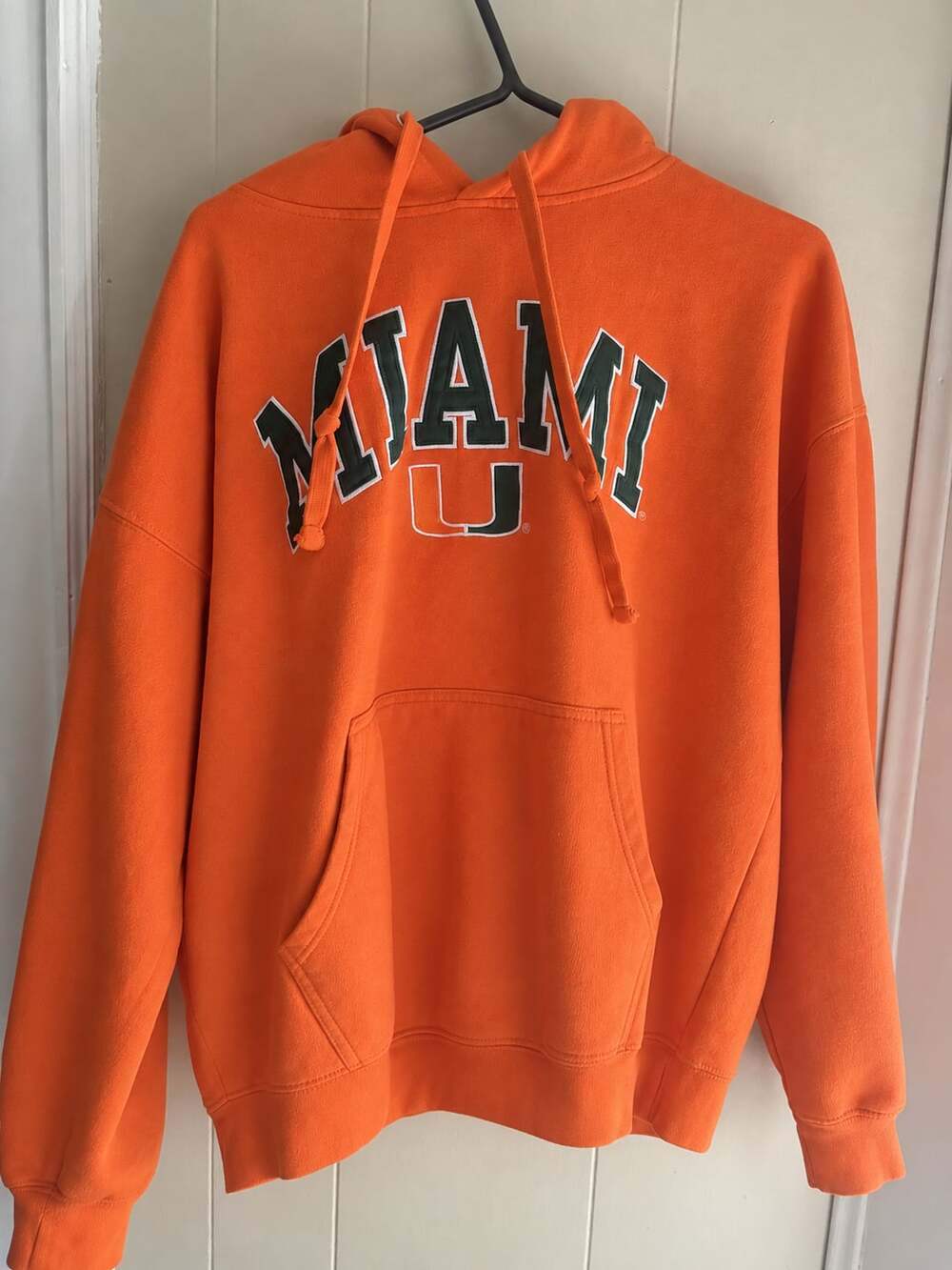 Old Varsity Brand Miami Hurricanes Orange Pullover Hoodie Sweatshirt